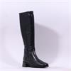 Wonders Ayla Block Heel Stretch KneeHigh - Black Leather